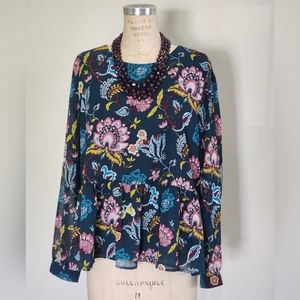Loft floral peplum top
